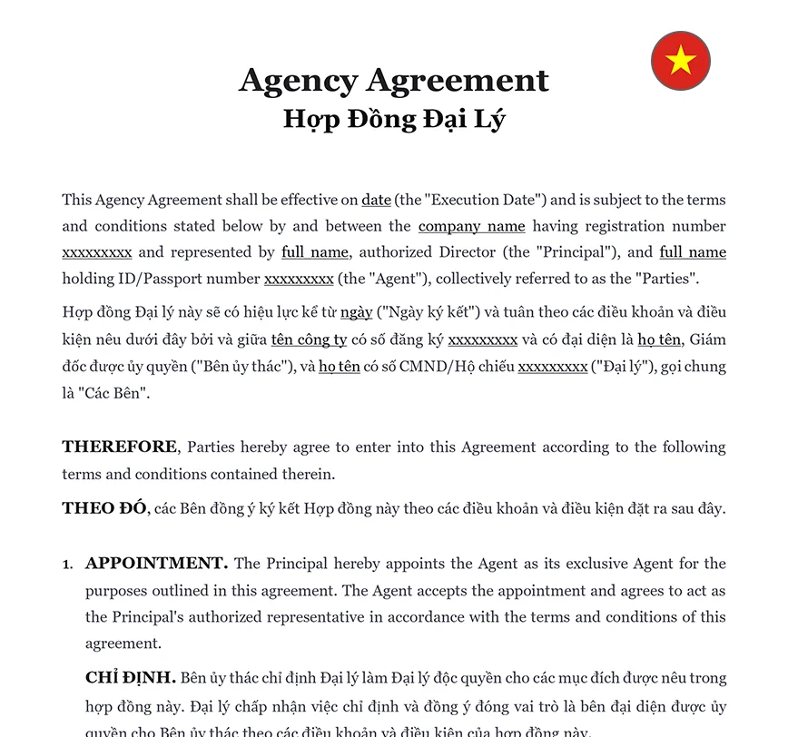 Agency agreement Vietnam