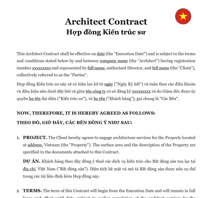 Architect contract Vietnam