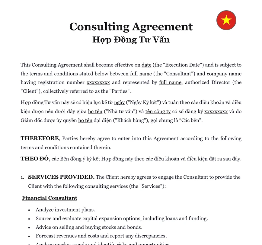 Consulting agreement Vietnam