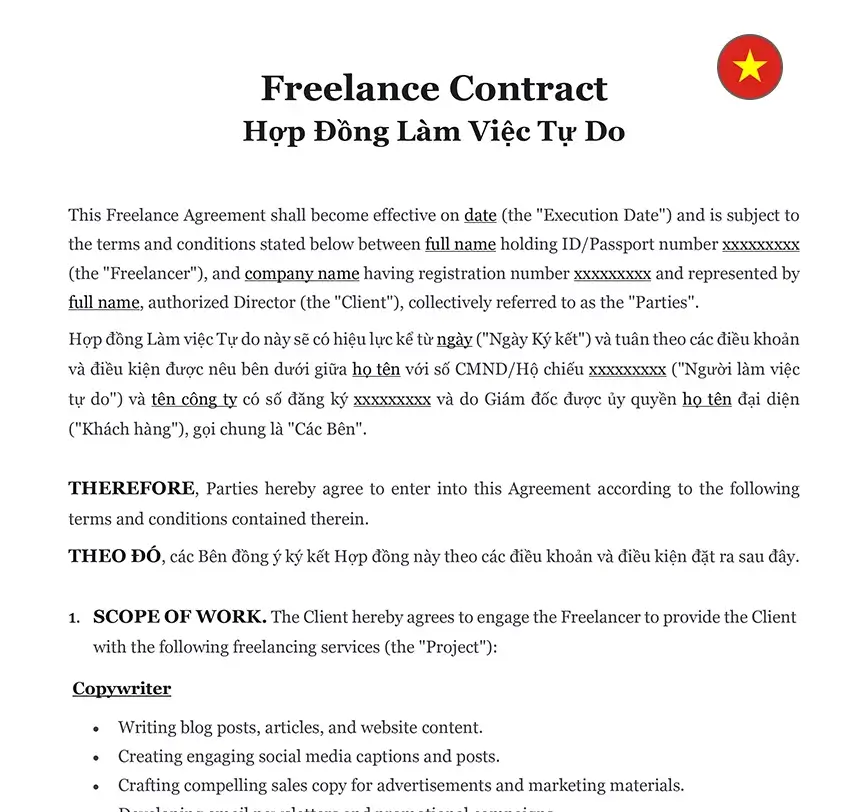 Freelance contract Vietnam