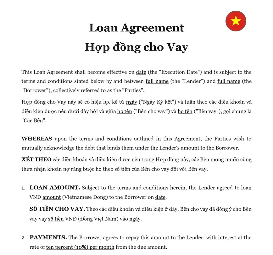 Loan agreement Vietnam