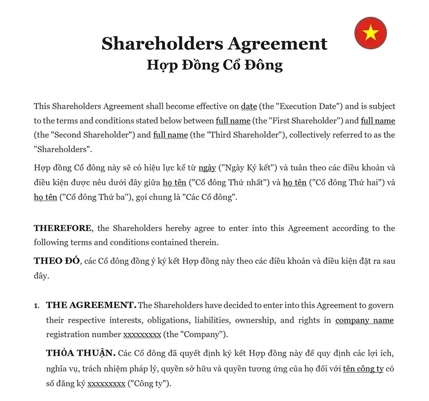 Shareholders agreement Vietnam